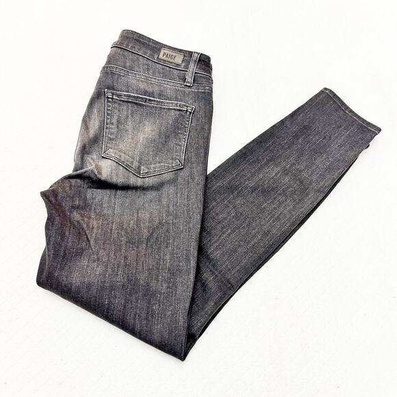 Paige Hoxton Ankle Grey Peaks Charcoal Gray Wash Denim Skinny Jeans Size 27 - Picture 8 of 8